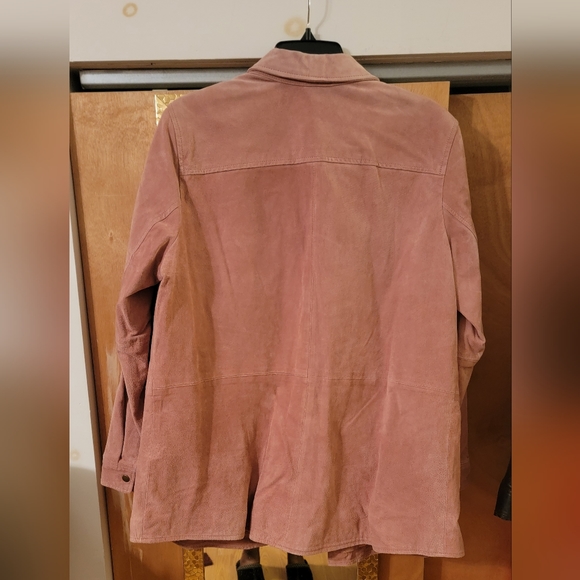 Pink Suede Women's Shacket - Picture 3 of 3